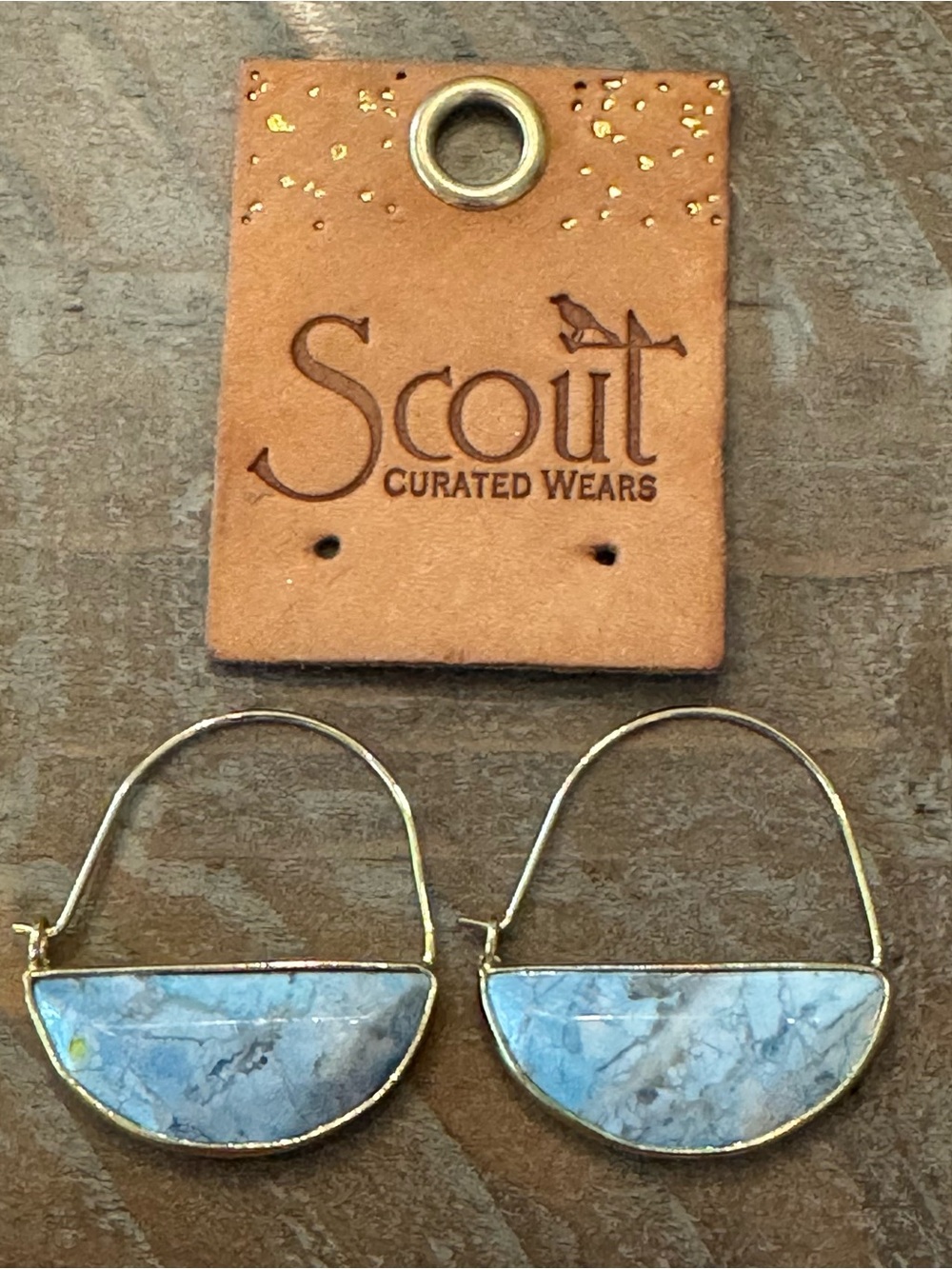 NWT Scout Curated Wear Blue Howlite Stone of Harmony Earrings - Picture 2 of 6